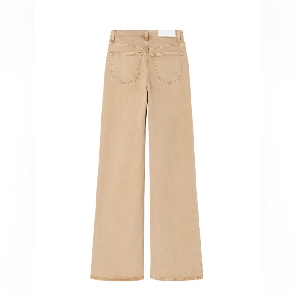 RE/DONE 70’s HIGH WAISTED WIDE LEG JEANS IN KHAKI SIZE 30 - Picture 6 of 11